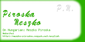 piroska meszko business card